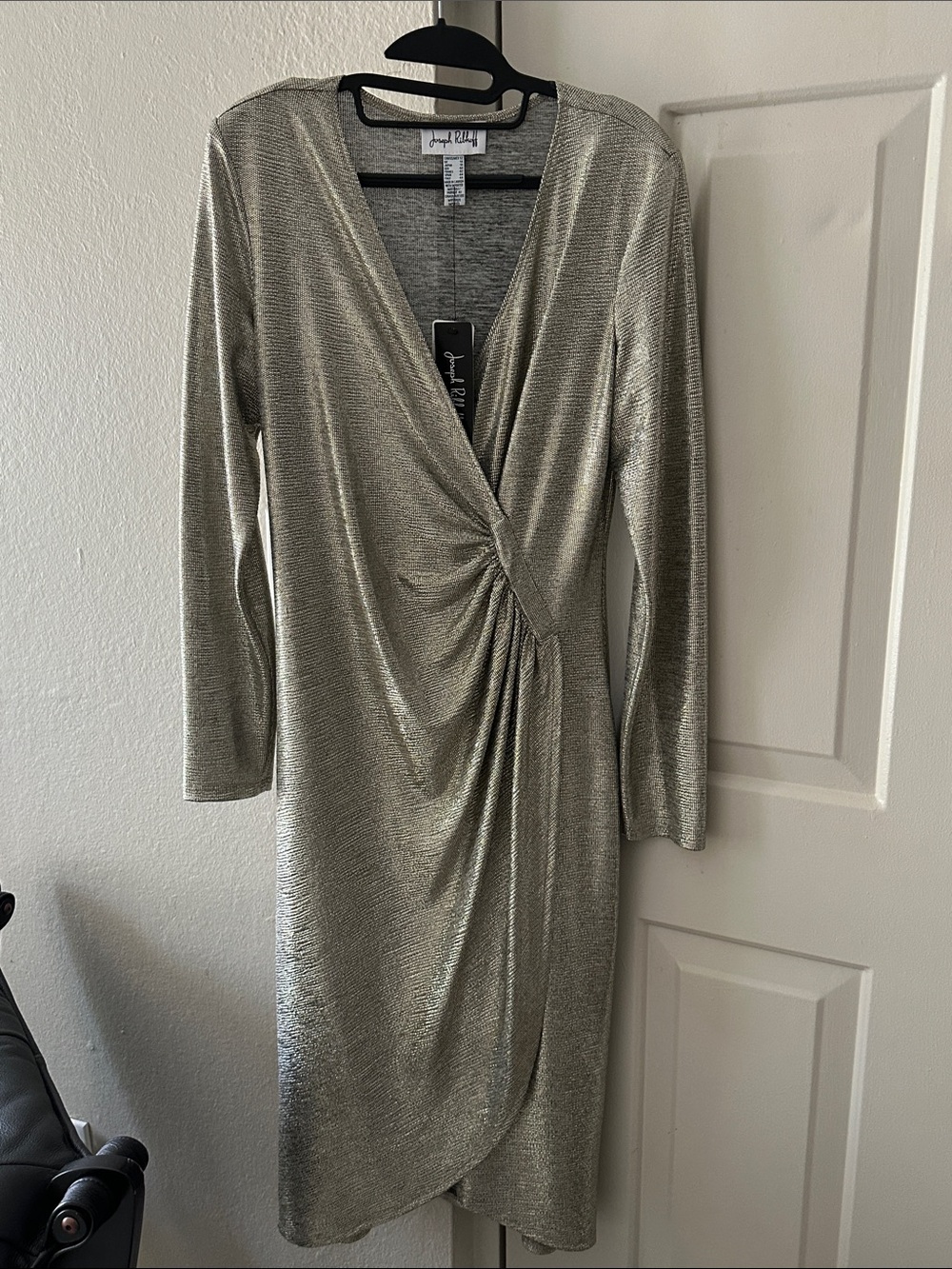 Joseph Ribkoff Metallic Silver Long Sleeves